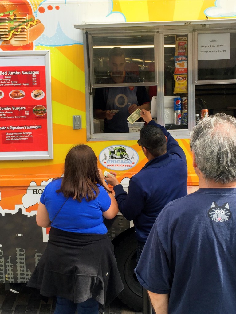 Chicago Food Truck Fest truck serving guests outside Wrigley Field