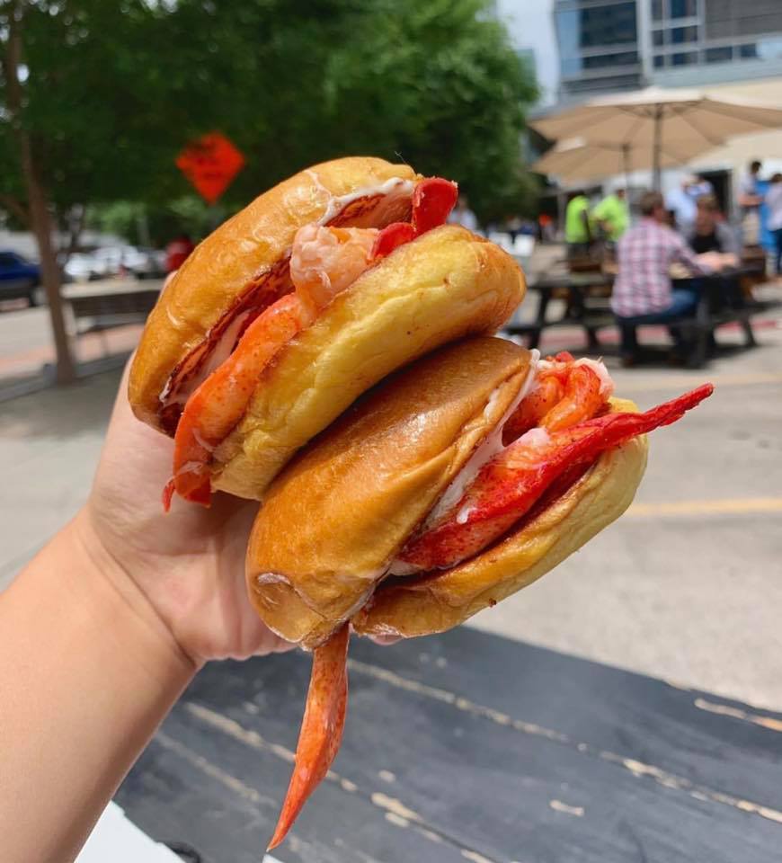Lobster rolls from a festival food vendor